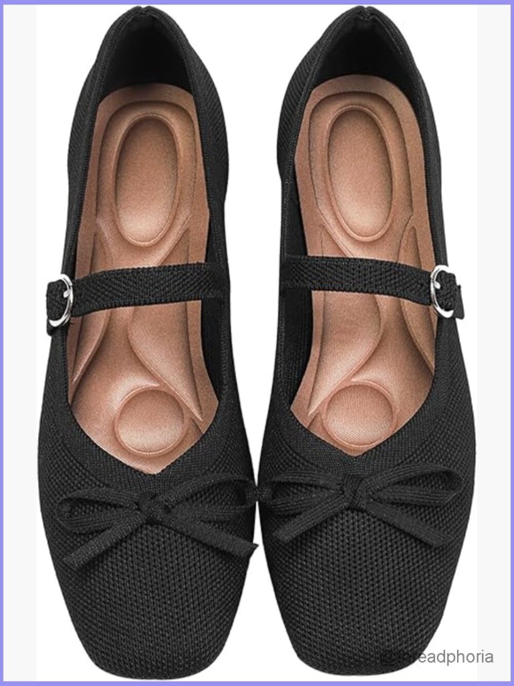 Women's Square Toe Ankle Strap Ballet Flats Washable Dressy Mary Jane